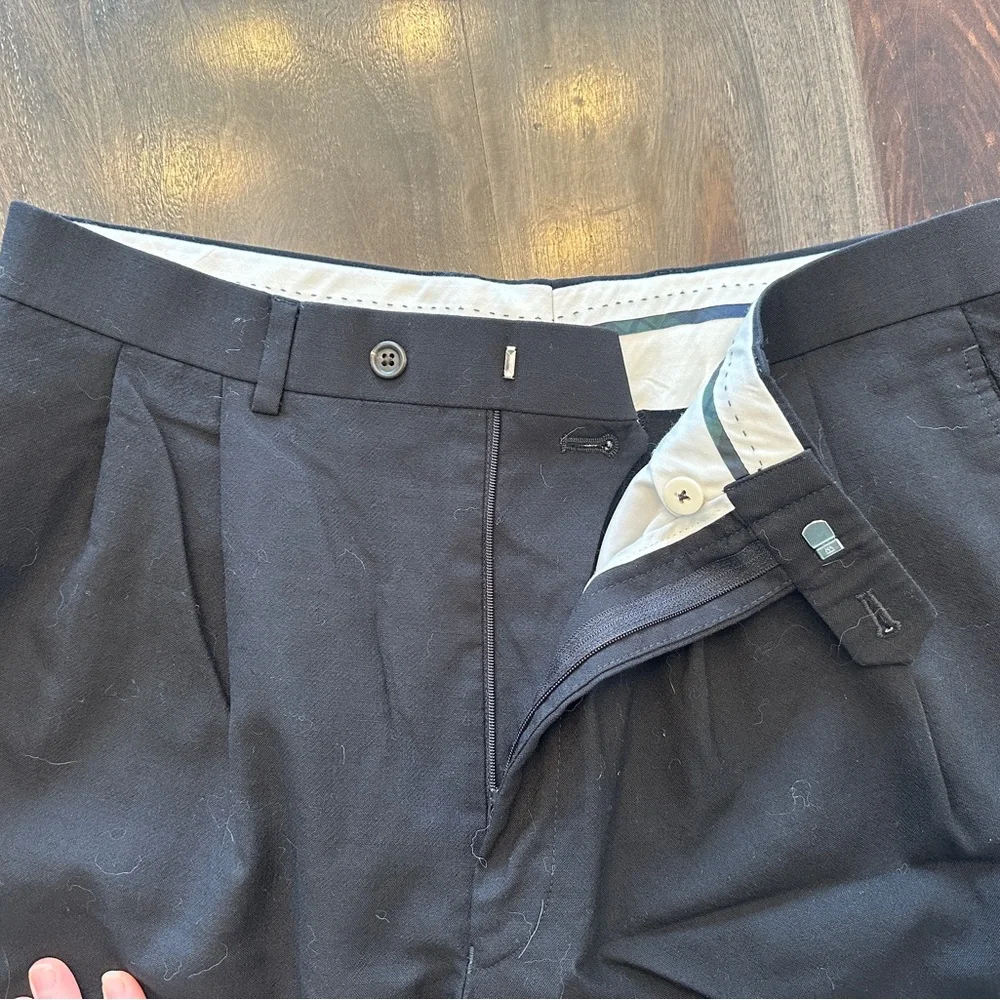 Ralph Lauren Black Dress Pants with Straight-Leg Cut